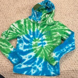 Kids Green and Blue Tie-Dye Hoodie‎ Wize 8